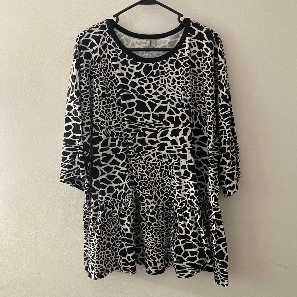 ASOS Leopard Peplum Blouse, Size US 20